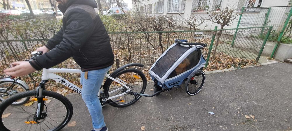 Remorcă/Cărucior Qeridoo Kidgoo 1 pentru copii