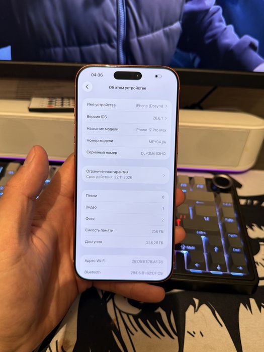 Iphone 17 pro max 256gb/91%