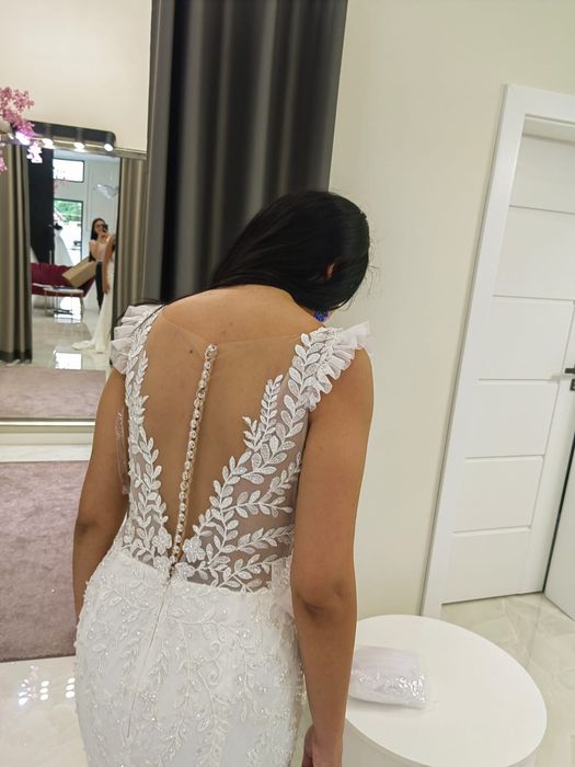 Rochie de mireasa 2 in 1 cu trena detasabila