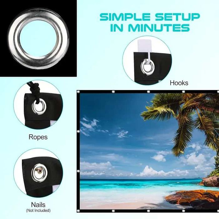 120" Инча Екран за Проектор на ТОП ЦЕНА