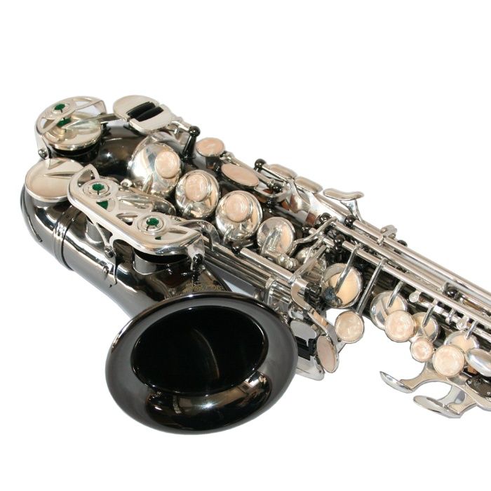 Saxofon Sopran curbat Karl Glaser® Sopranina Negru+clape Argintii Blac