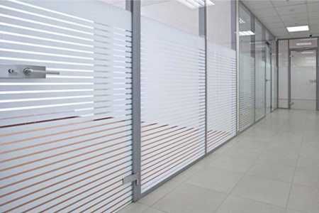 Folie de sablare - model in dungi - ideal pentru birouri si locuinte!