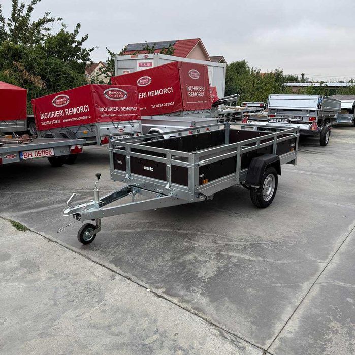 Remorcă auto Martz Holz 264R pe foi de arc 750kg basculabila