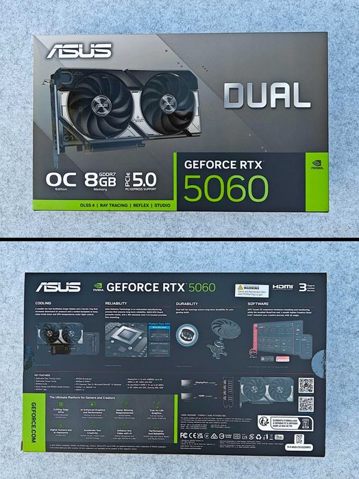 Видеокарта ASUS Dual RTX 5060 OC 8GB GDDR7