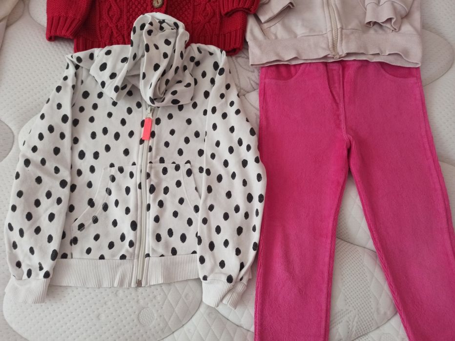 Джинсово клинче със суитшър LCW+суитшър H&M, жилетка LCW