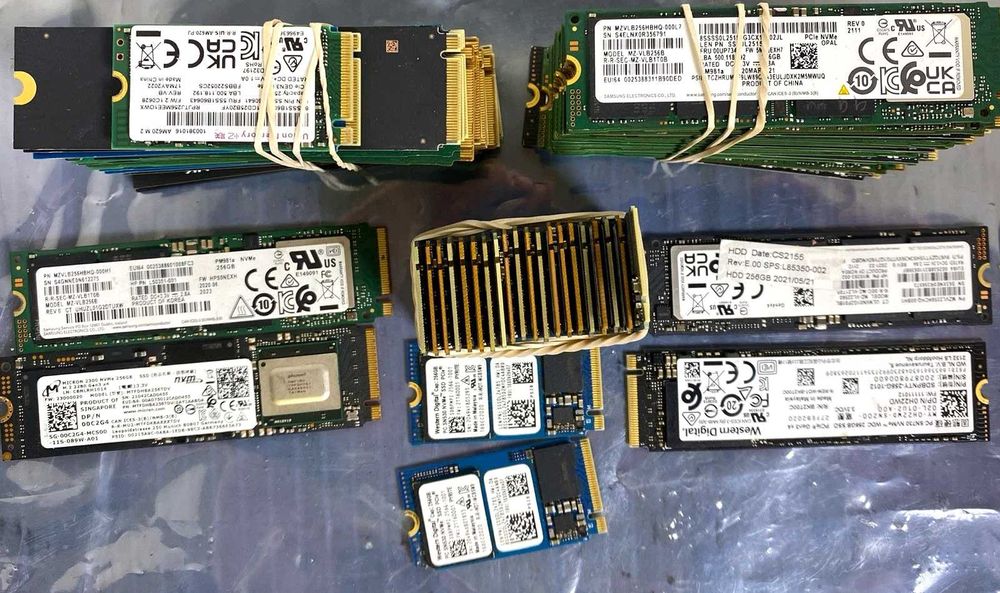 SSD M.2 NVMe разного объёма и фирмы