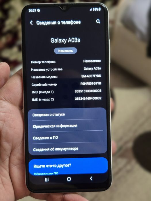 Samsung a03s  4/64 ideal orginal