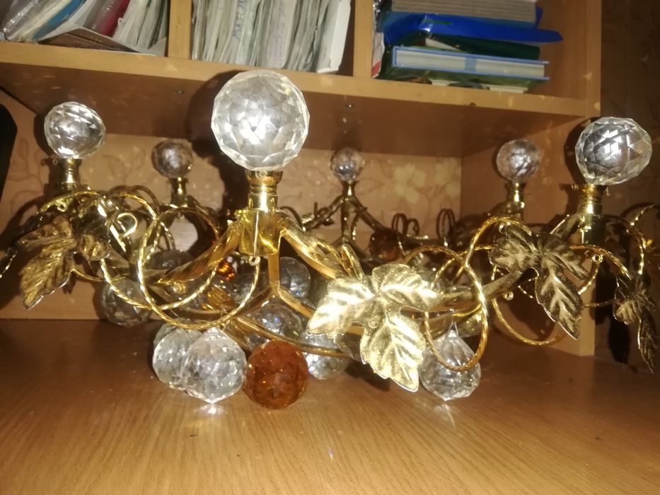 Люстра хрусталь, виноградная лоза