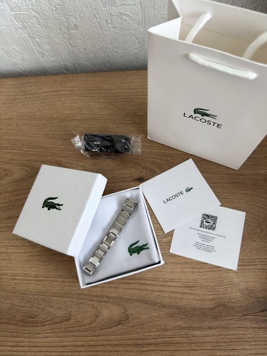 Мъжка метална гривна Lacoste (Stainless Steel) + Пълен комплект