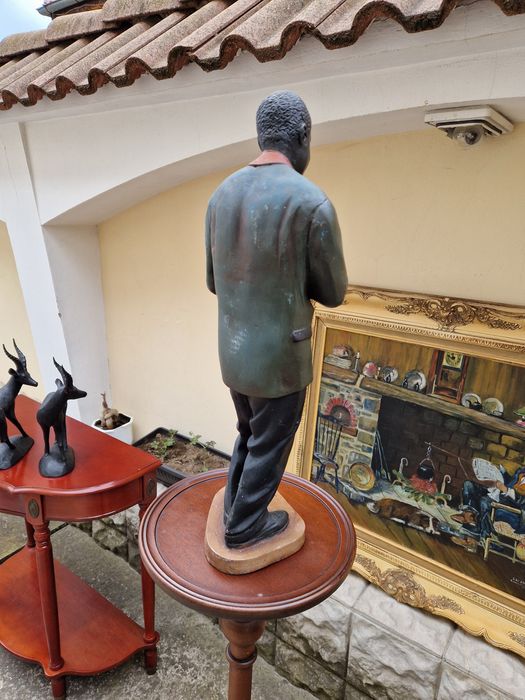 Чудесна антикварна колекционерска холандска фигура  статуетка музикант