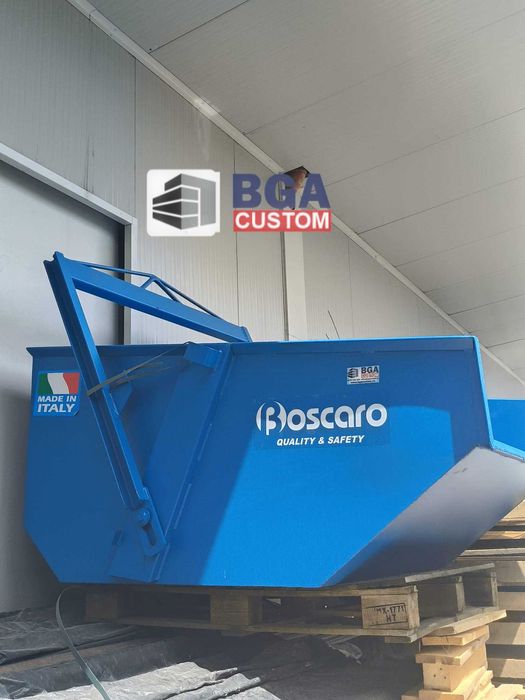 Furca macara pentru paleti autoechilibrabila 2000 kg (2 tone) cu arc– Model MBA-20 Profesionala BOSCARO 4850 lei + tva, bena cu furtun, moloz Italia