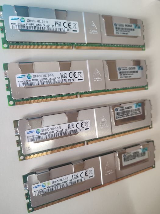 Set 128 GB-Memorie Server Samsung 32Gb x 4 DDR3 1866 Pc3-14900L ECC,