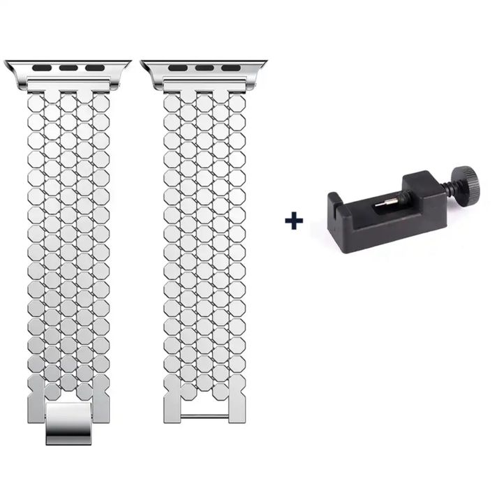 Curea Husa Metalia Clips Ceas Compatibila Apple Watch Iphone