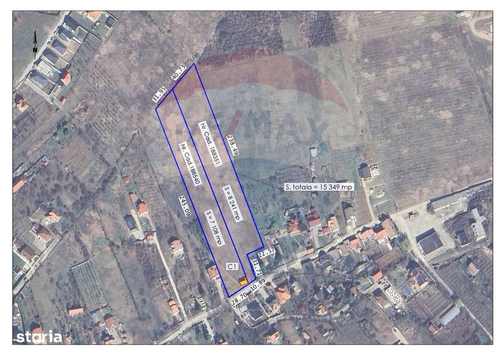 De vânzare teren parcelabil, 15.349 mp