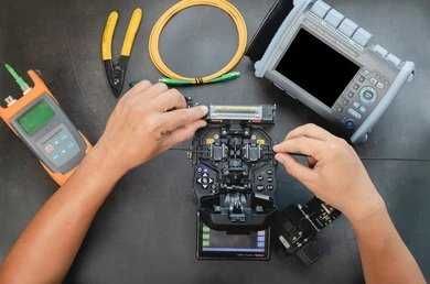 Сварка оптоволоконных кабелей, прокладка трасс