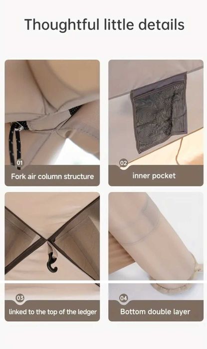 НОВА Надуваема палатка 230/230 висока 170