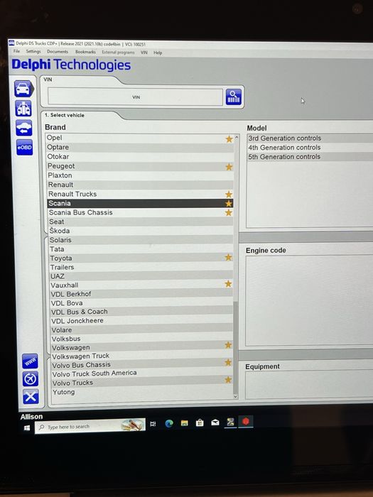 Kit diagnoza truck : tabletă (softuri Multi Scania + Delphi 2014/2021)+interfață Delphi cu o placa