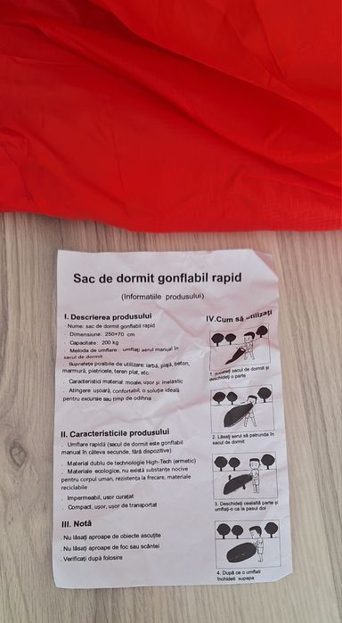 Sac gonflabil - nou (plajă, camping)