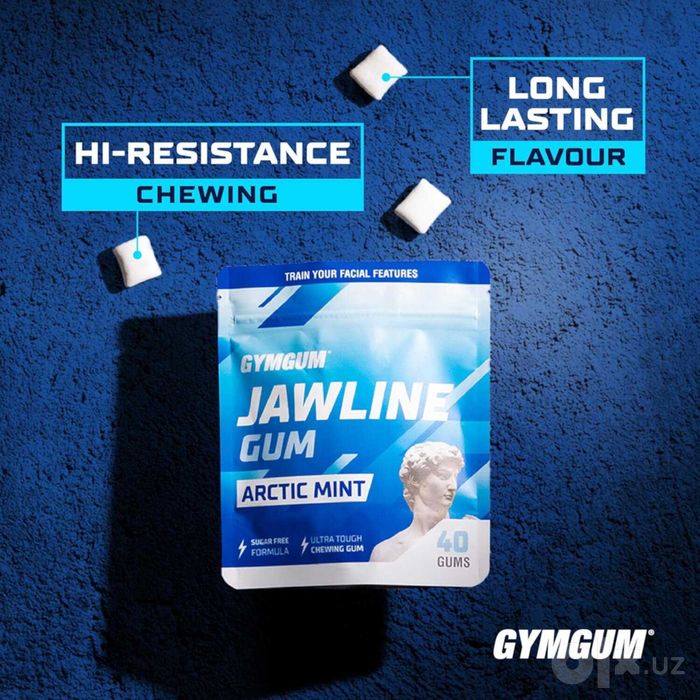 GYMGUM Jawline Gum Arctic Mint 40 шт — жёсткая жвачка