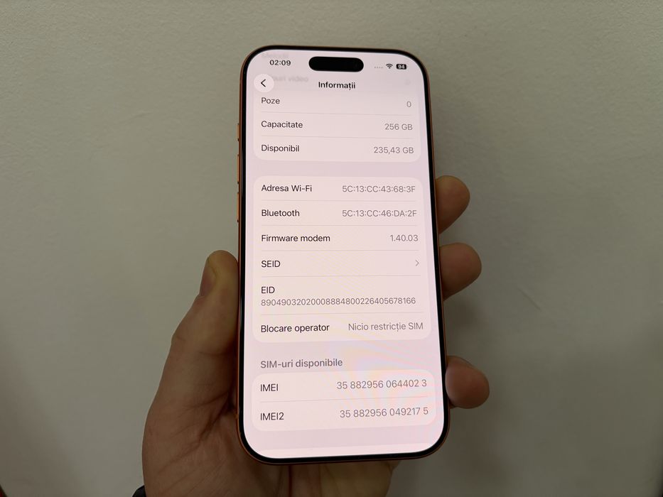 Iphone 17 Pro, 256 GB, Cosmic Orange