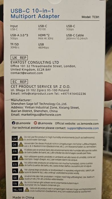 Hub usb-c,10 în 1,multiport adaptor,Dock station