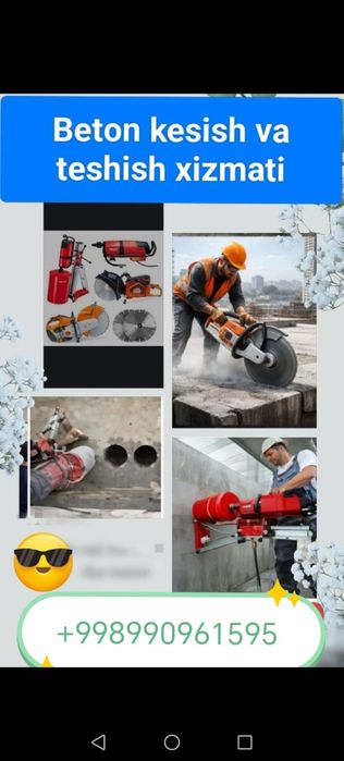 Beton teshish va kesish xizmati
