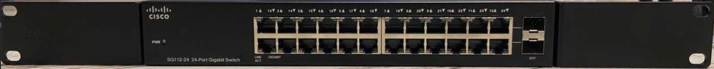 Суич: Cisco SG112-24 COMPACT 24-port Gig Switch-2 Mini-GBIC Ports