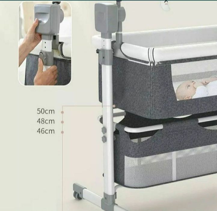 Доставка бесплатная. Детская электрическая люлька Прикроватная кроватк