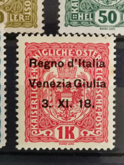 Timbre de ocupație Italia 1918
