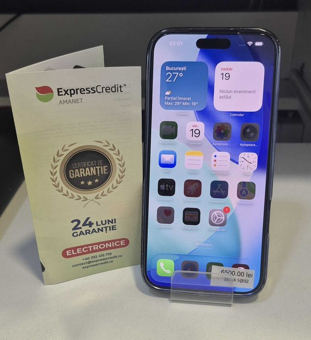 Telefon iPhone 17 Pro Max (AG32 B28744.1) 2 ANI GARANTIE!