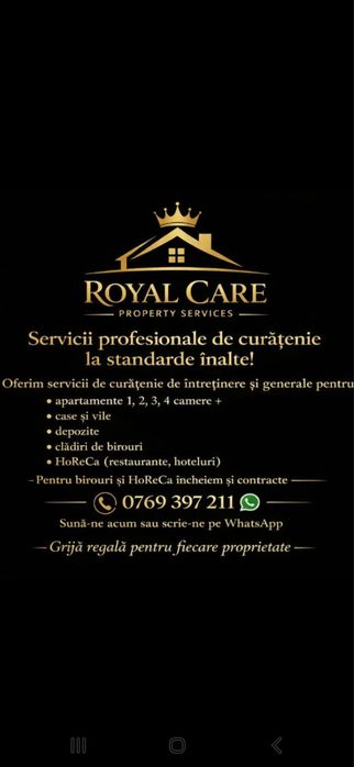 Servicii profesionale pentru curatentie