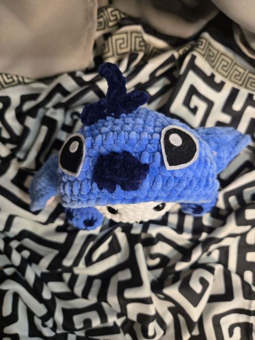 Вязаный мишка-стич