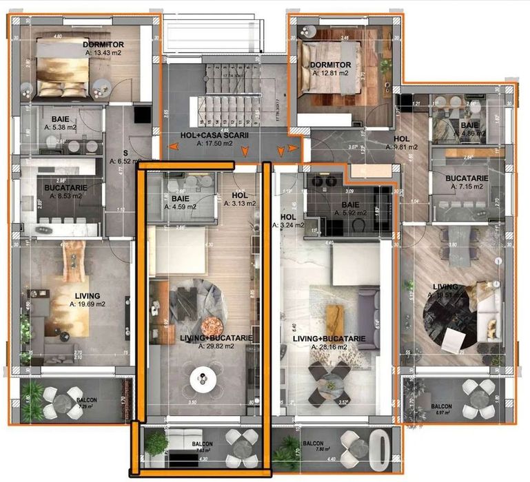 De vânzare ap. tip Studio în Vila cu design modern. Cristian-Sibiu