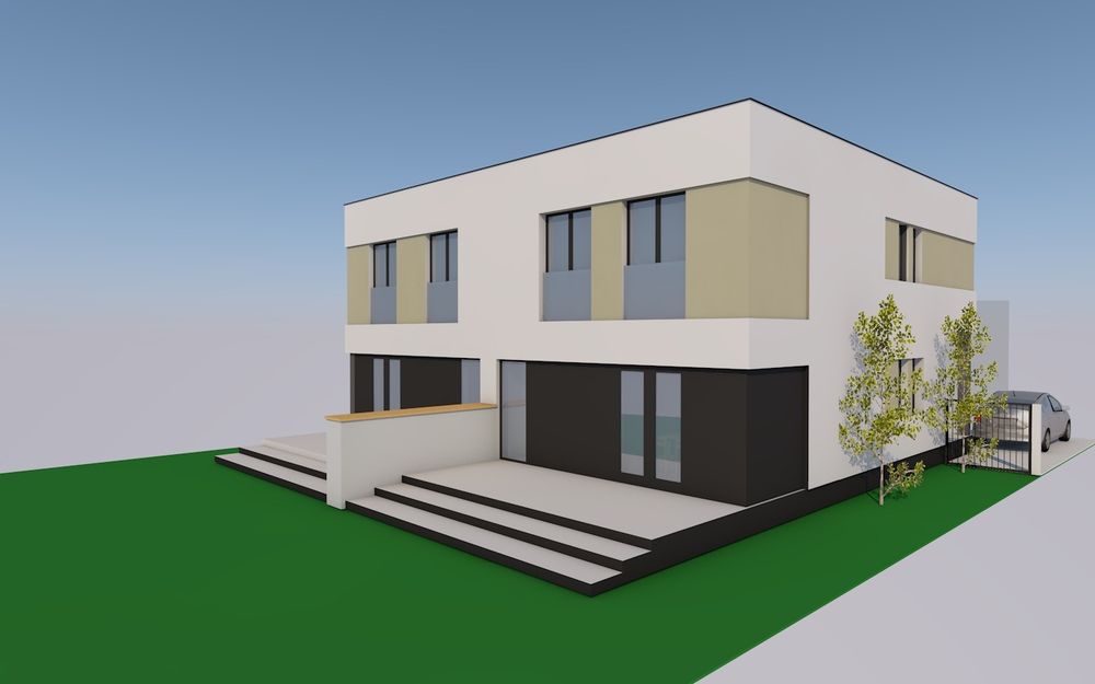 Vand parcela teren , zona Mehala, 440mp , proiect duplex cu autorizatie constructie