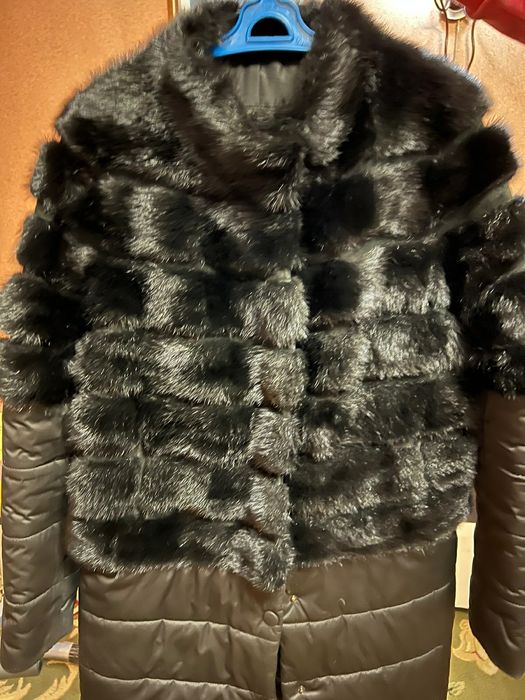 Пуховик комбинированная норка