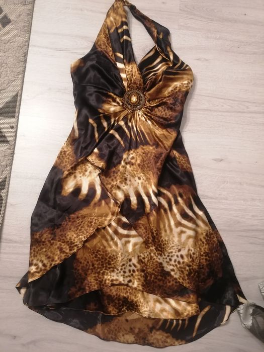 Rochie eleganta de petrecere, Ren Art, animal print, mar 40, impecabil