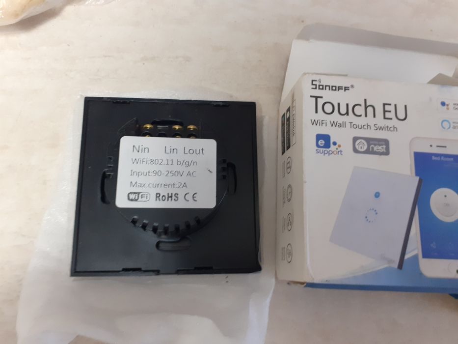 Intrerupator Touch Smart Simplu Wi-Fi Sonore Touch 2,4Ghz