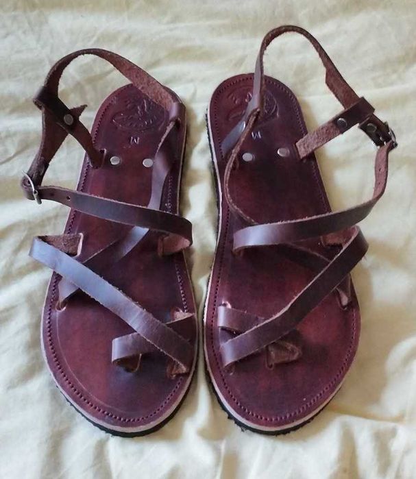Sandale piele maro unicat
