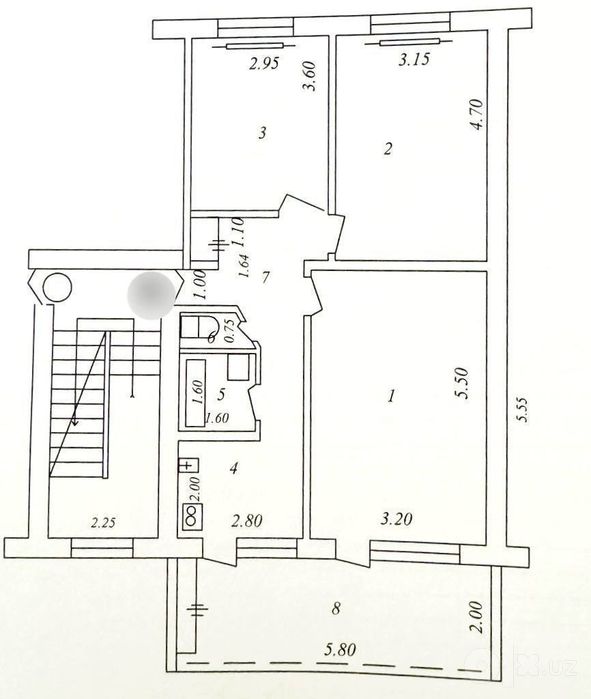 Продажа. Ц-5. 3-комнатная 
М. Минор, Алайский рынок