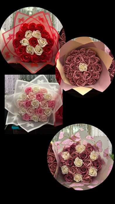 Buchete si aranjamente din trandafiri de sapun