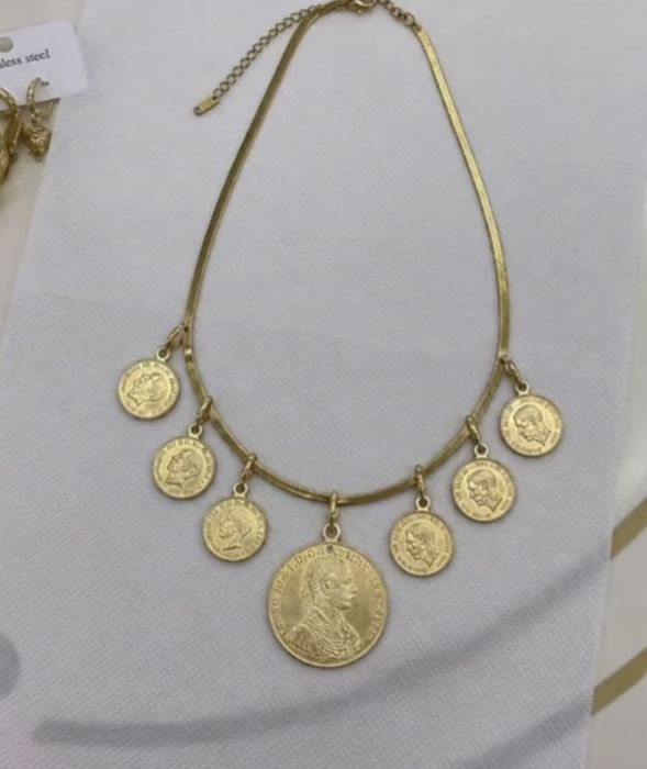 Salba din monede franc iosif placafe cu aur 24k 1/1 cu cele din aur facem oe comanda ori ce model