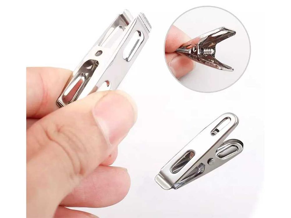 Set de 20 cleme metalice puternice carlige de rufe inox pentru uscator