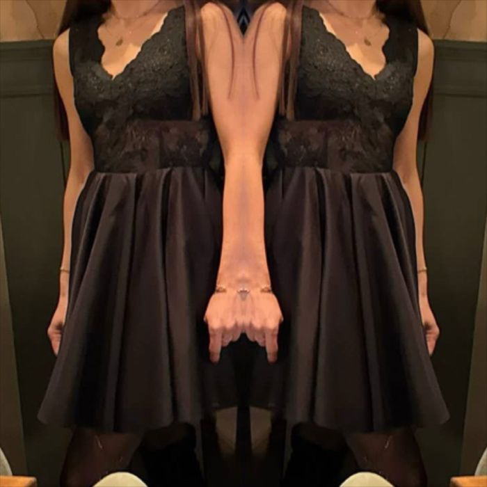 Официална черна рокля