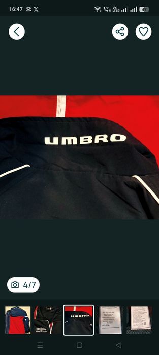Jacheta Umbro  sport.