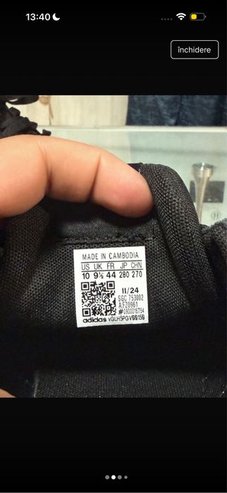 Adidas Run 60s 2.0 • Mărimea 44 • Ca noi •cumparati din Uk