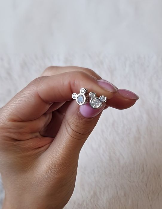 Сребърни обици Disney Mickey Mouse