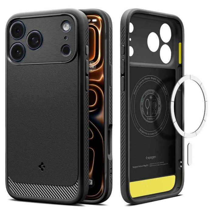 Хибриден кейс Spigen Rugged Armor MagSafe за iPhone 17 Pro