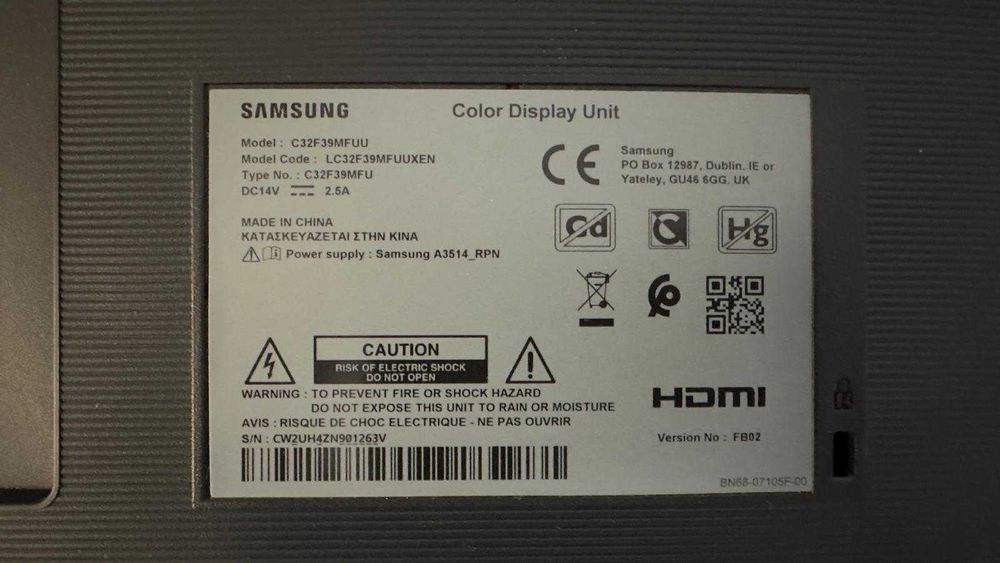 Vand Monitor Curbat Gaming Multimedia LED VA Samsung 31.5", Full HD!