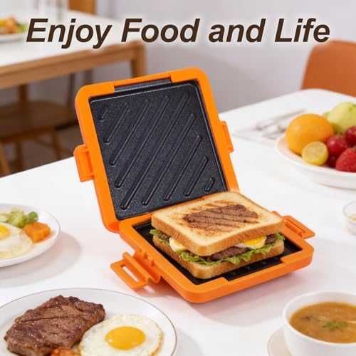 Нов Тостер за микровълнова с незалепващи плочи за сандвичи готвене дом