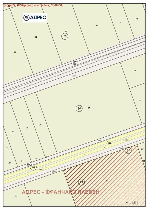 Парцел в Плевен, област-с.Ясен площ 21610 цена 64830